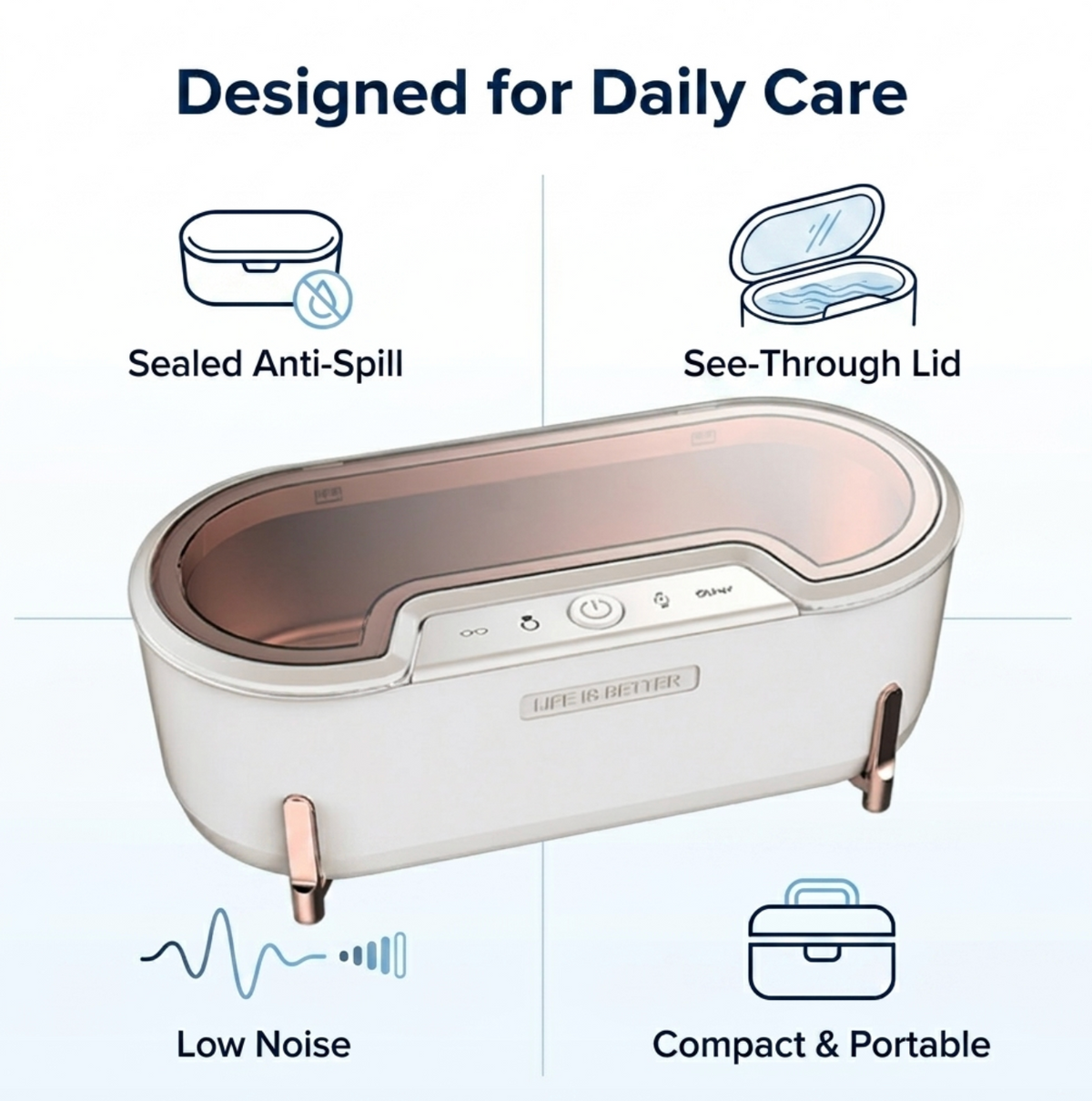 Portable 600ML Ultrasonic Cleaner Machine