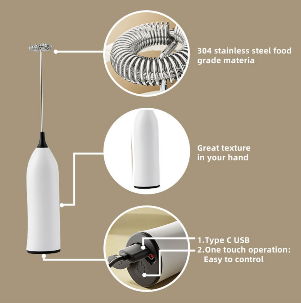 Portable Rechargeable USB Milk Frother