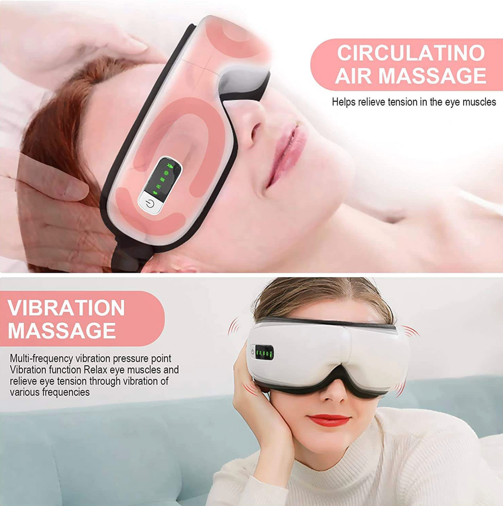 Wireless Heated Eye Massager with Air Pressure, Vibration & Music