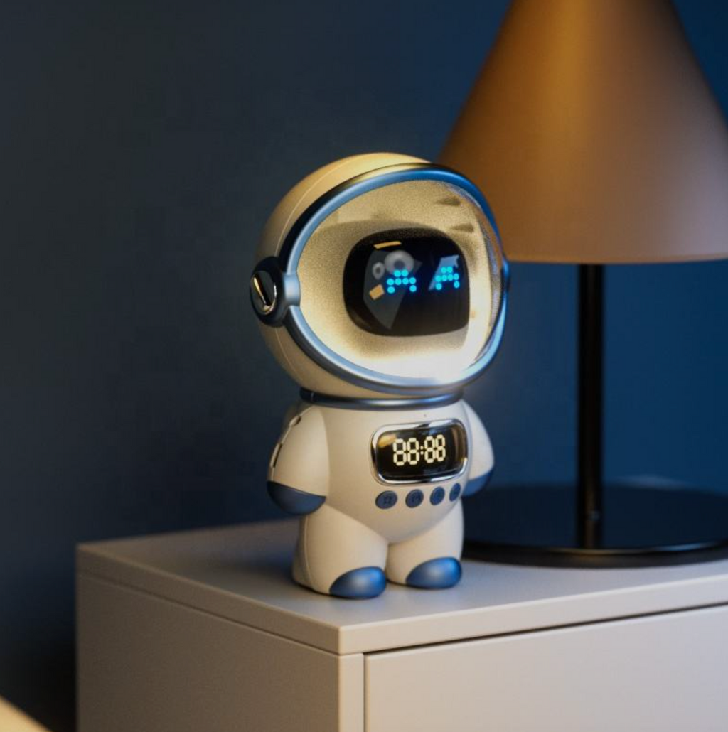 Creative Spaceman AI Smart Speaker Alarm Clock with FM Radio,