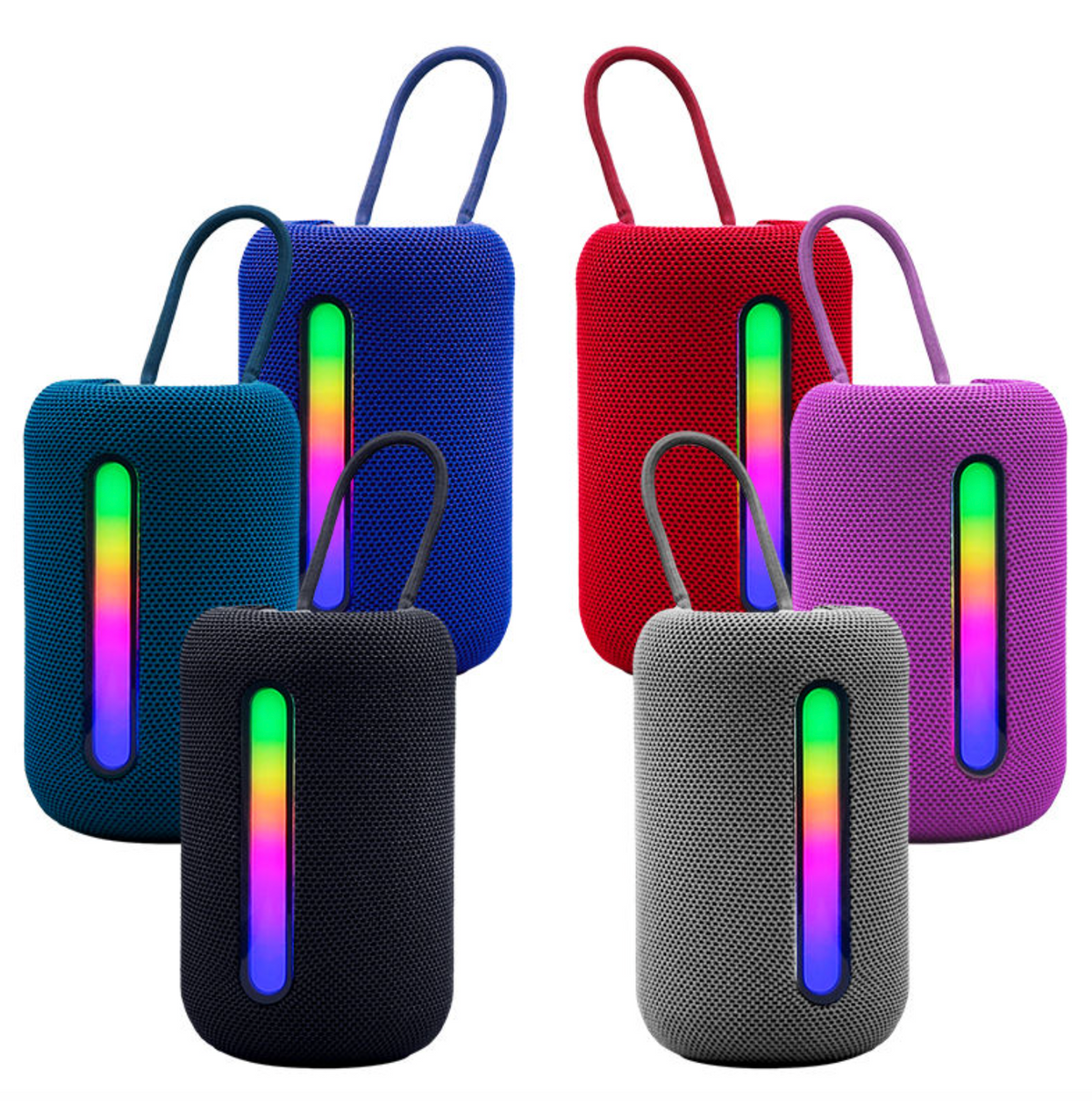 Portable Bluetooth Wireless Speaker with RGB Light, Super Bass & IPX4 Waterproof Design